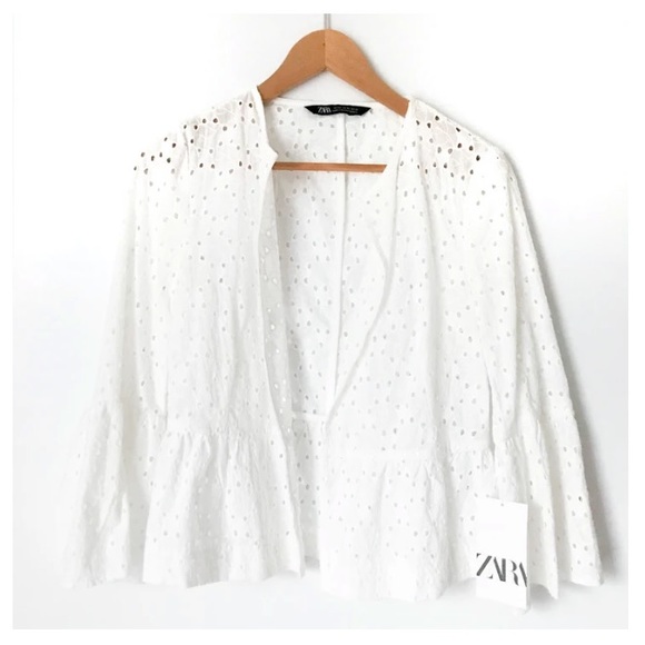 Zara | Tops | Zara Eyelet Cardigan 